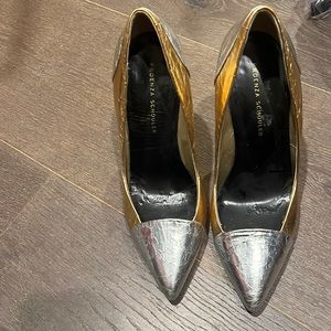 Size 38.5 Proenzo Schouler shoes , PUMP , golden and silver , Great condition